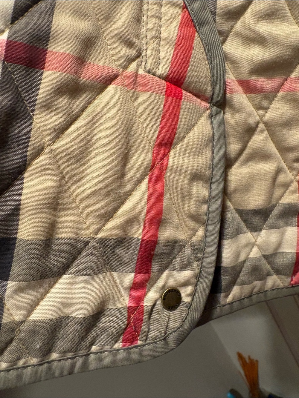Burberry Britt nova check Quilted Women's Jacket in olive green large - Picture 9 of 13